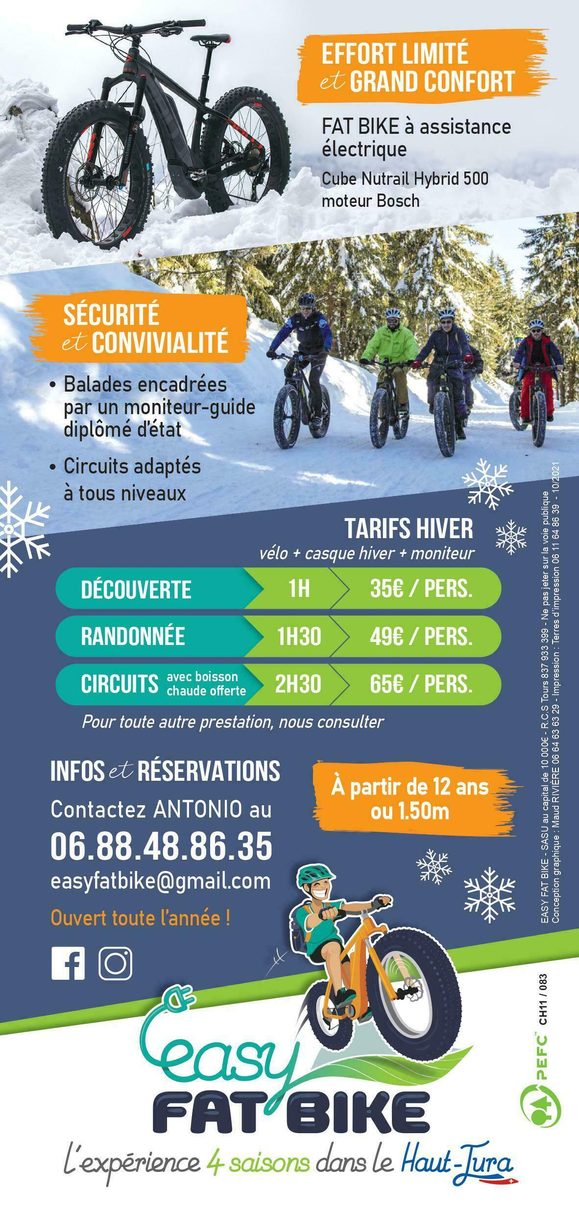 Flyer hiver - tarifs  Ⓒ  EFB