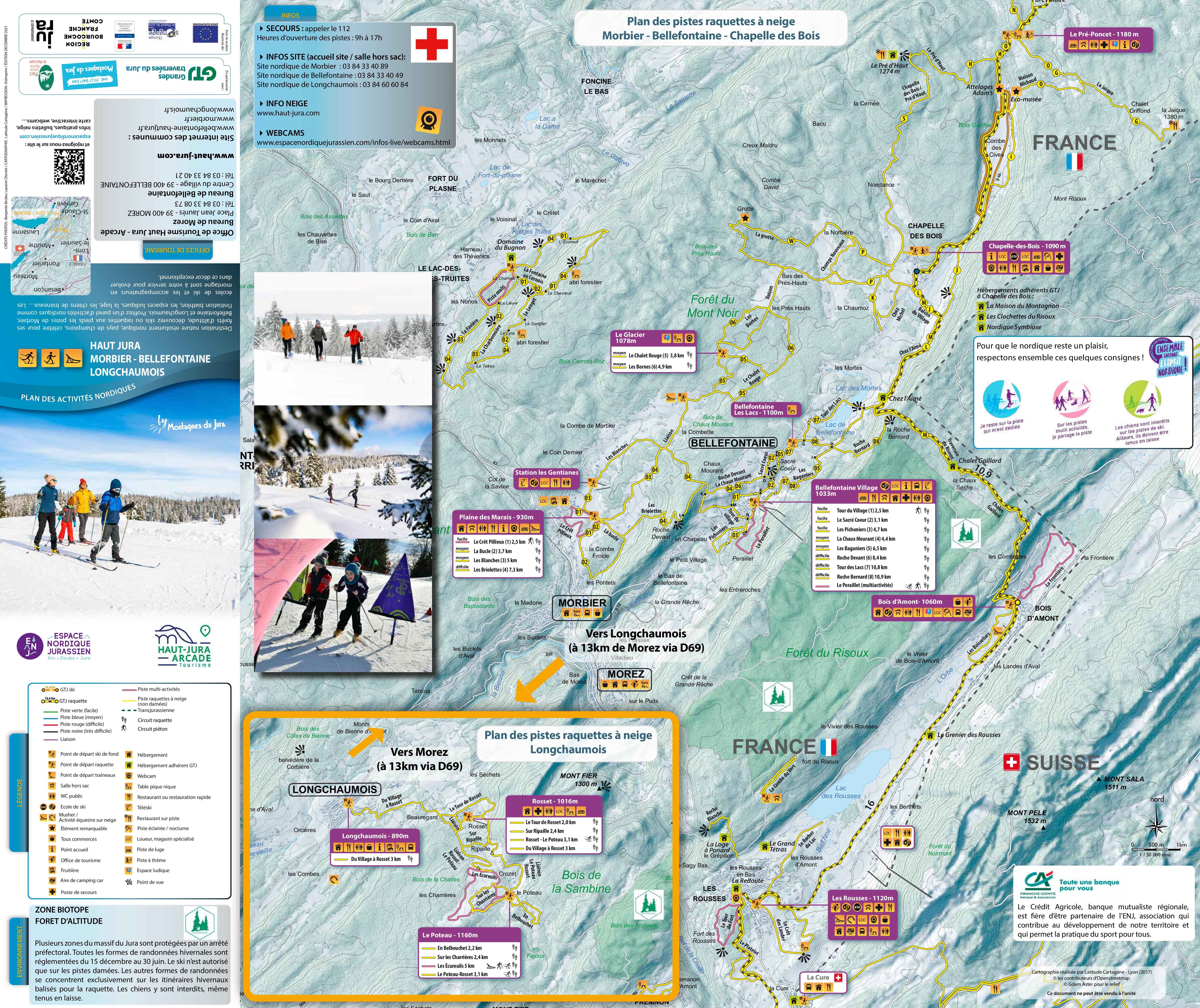 Plan des pistes complet - Ski de Fond et Raquettes - Nordic'Arcade 