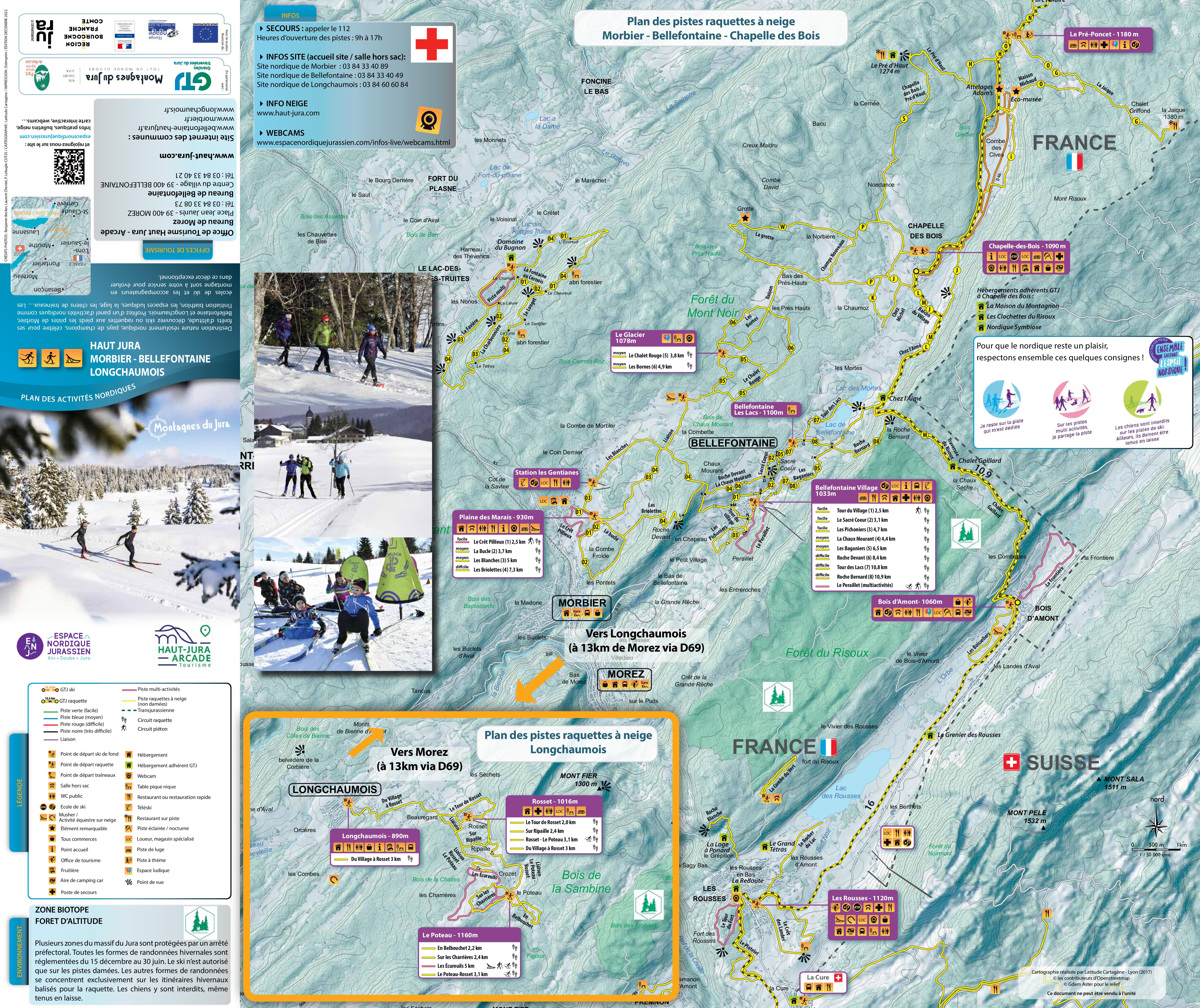 PLAN DES PISTES Raquettes - NORDIC ARCADE 