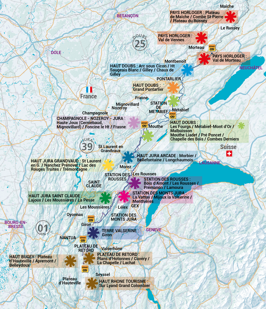 Les domaines nordiques des Montagnes du Jura Les domaines nordiques des Montagnes du Jura